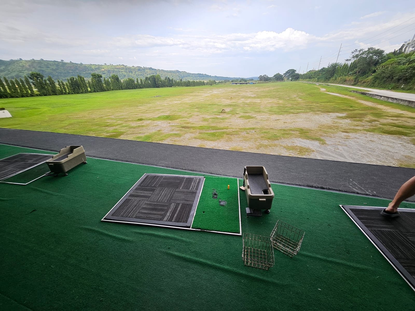 Driving range used for golf lessons
