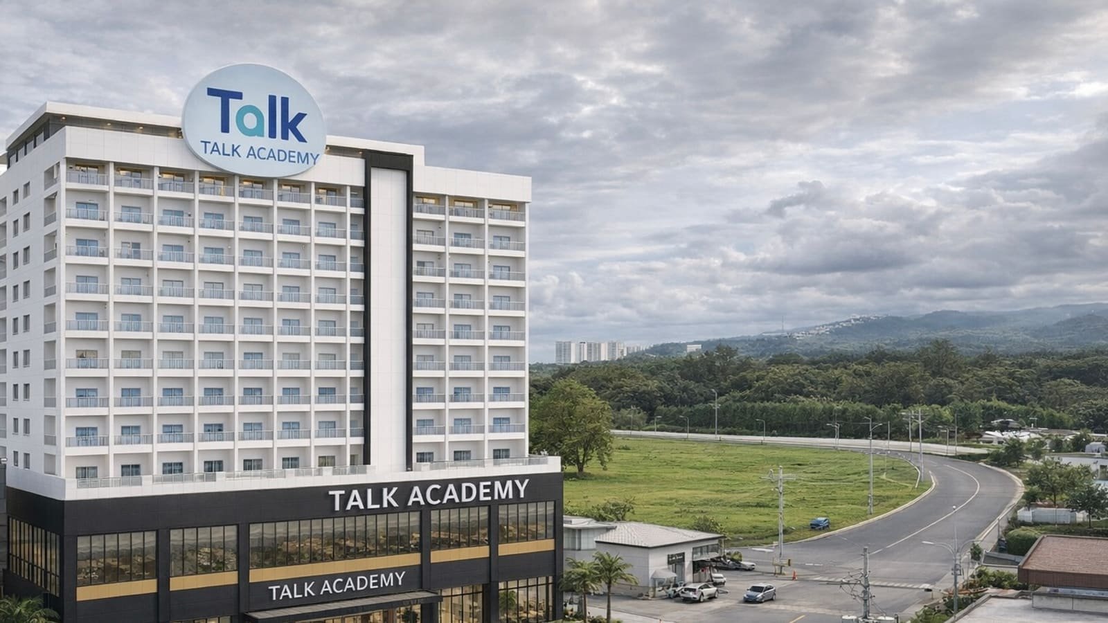 Talk Academy campus building in Clark, Philippines